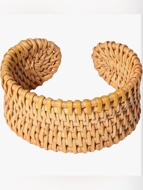 ❤️ Women’s Handwoven Woven Tan Brown Wicker Cuff Bracelet Basker Jewelry